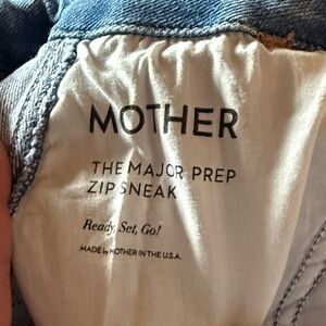 MOTHER Blue Denim Zip Sneak Jeans like new size 29